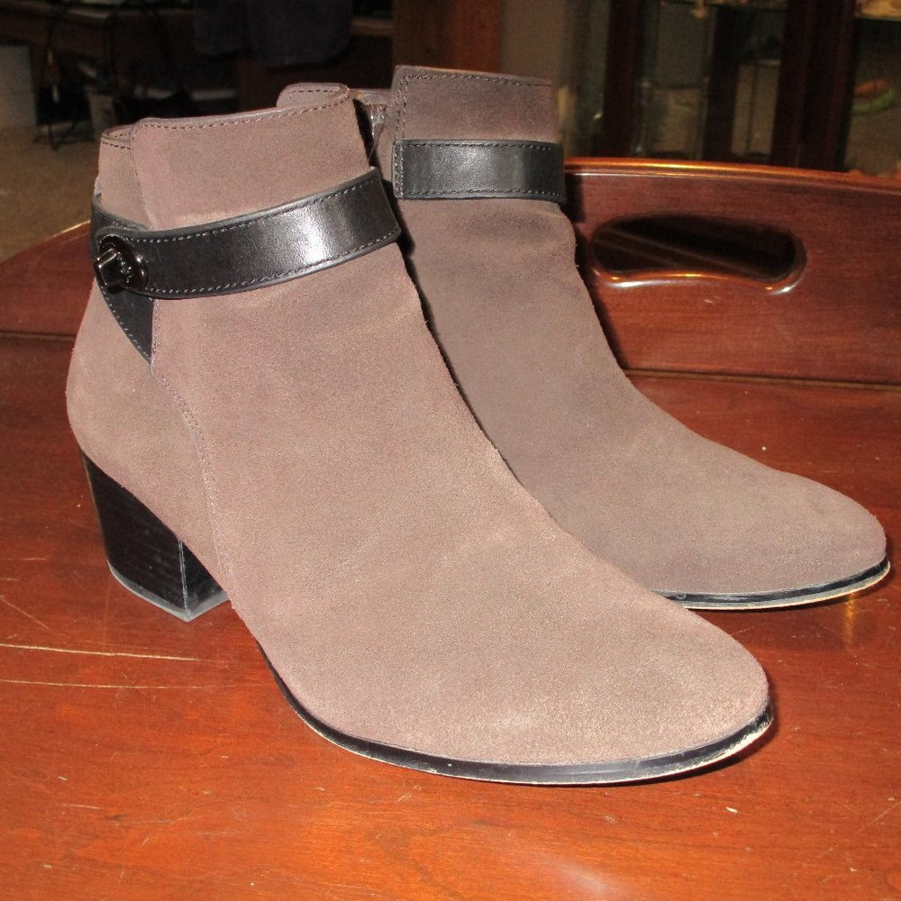 Coach Brown Suede Patricia Ankle Bootie Size 7.5